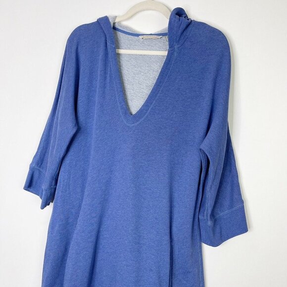 Soft Surroundings Terry Sweatshirt Hoodie Womens Size XS Blue Pullover Tunic - Picture 2 of 6
